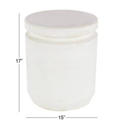 Outlet π₯ White Fiber Clay Industrial Outdoor Stool, 17" x 15" x 15" by Ivory and Iris 𧨠12 Outlet π₯ White Fiber Clay Industrial Outdoor Stool, 17" x 15" x 15" by Ivory and Iris 𧨠-Cheap Ivory and Iris Store D508210S 6