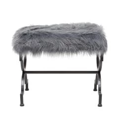 Best reviews of β Grey Iron Contemporary Stool, 24" x 18" x 19" by Ivory and Iris π