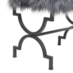 Best reviews of ⭐ Grey Iron Contemporary Stool, 24" x 18" x 19" by Ivory and Iris 😀 -Cheap Ivory and Iris Store D508213S 5