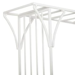 Wholesale 🔥 White Iron Contemporary Garden Arbor, 87" x 48" x 16" by Ivory and Iris ✔️ -Cheap Ivory and Iris Store D508223S 4
