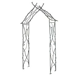 Hot Sale ⌛ Black Iron Traditional Garden Arbor, 103" x 60" x 16" by Ivory and Iris 😀