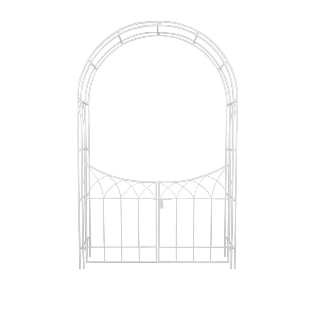 Brand new π White Iron Traditional Garden Arbor, 86" x 55" x 14" by Ivory and Iris π 1 Brand new π White Iron Traditional Garden Arbor, 86" x 55" x 14" by Ivory and Iris π