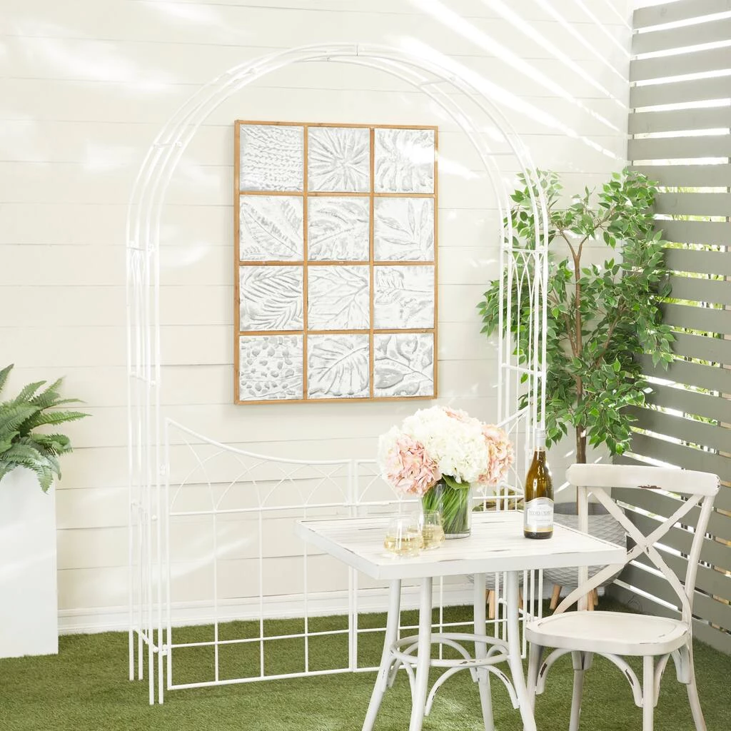 Brand new π White Iron Traditional Garden Arbor, 86" x 55" x 14" by Ivory and Iris π 10 Brand new π White Iron Traditional Garden Arbor, 86" x 55" x 14" by Ivory and Iris π - Image 10