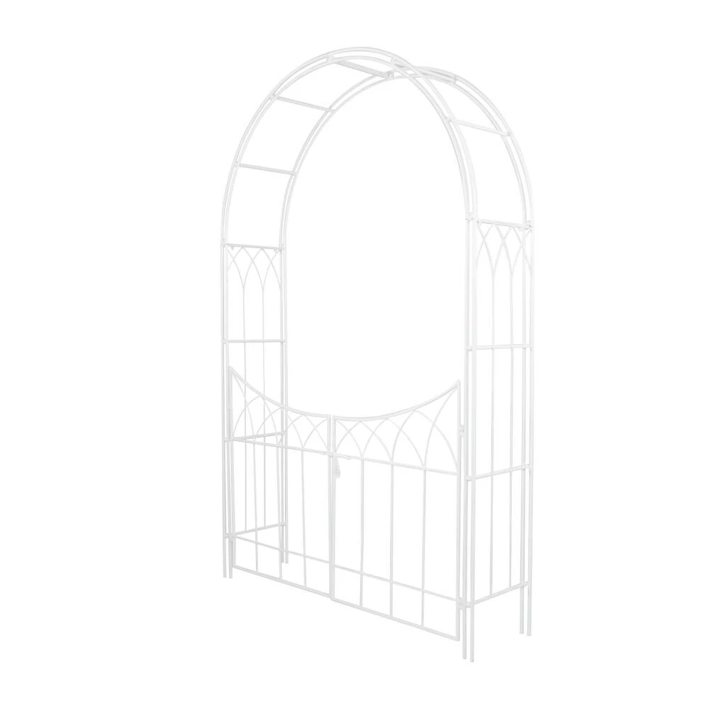 Brand new π White Iron Traditional Garden Arbor, 86" x 55" x 14" by Ivory and Iris π 3 Brand new π White Iron Traditional Garden Arbor, 86" x 55" x 14" by Ivory and Iris π - Image 3