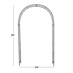 Discount ✨ Black Iron Contemporary Garden Arbor, 91" x 54" x 15" by Ivory and Iris 🌟 -Cheap Ivory and Iris Store D508227S 8