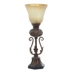 Best deal 🔔 Brown Metal Mediterranean Uplight Table Lamp, 20" x 7" x 7" by Ivory and Iris 😀 -Cheap Ivory and Iris Store D508301S 3