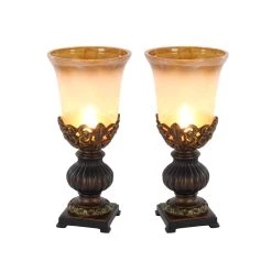Coupon ⭐ Set of 2" Brown Polystone Rustic Uplight, 8" x 18" by Ivory and Iris 👍 -Cheap Ivory and Iris Store D508302S 9