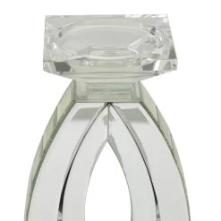 Coupon 🔔 Set of 2 Clear MDF Glam Candle Holder, 17" x 6" x 4" by Ivory and Iris 👏 -Cheap Ivory and Iris Store D508315S 4