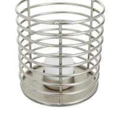 Cheapest ⭐ Set of 3 Silver Iron Modern Candle Holders, 4" x 4" x 4" by Ivory and Iris 🎁 -Cheap Ivory and Iris Store D508318S 3