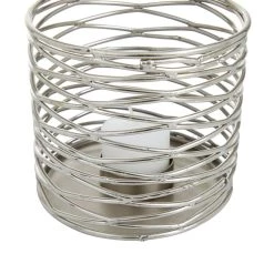 Cheapest ⭐ Set of 3 Silver Iron Modern Candle Holders, 4" x 4" x 4" by Ivory and Iris 🎁 -Cheap Ivory and Iris Store D508318S 5