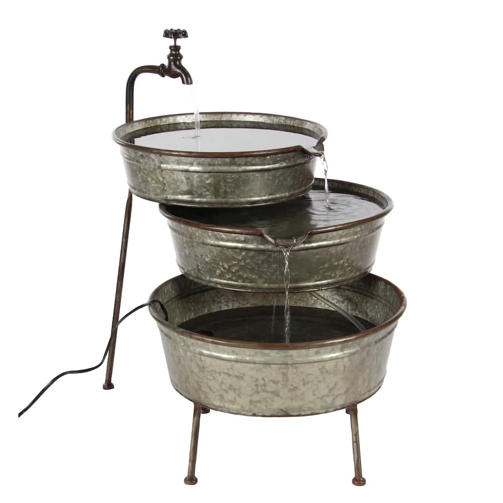 Best Pirce π Grey Iron Farmhouse Fountain, 26" x 30" x 21" by Ivory and Iris π 1 Best Pirce π Grey Iron Farmhouse Fountain, 26" x 30" x 21" by Ivory and Iris π
