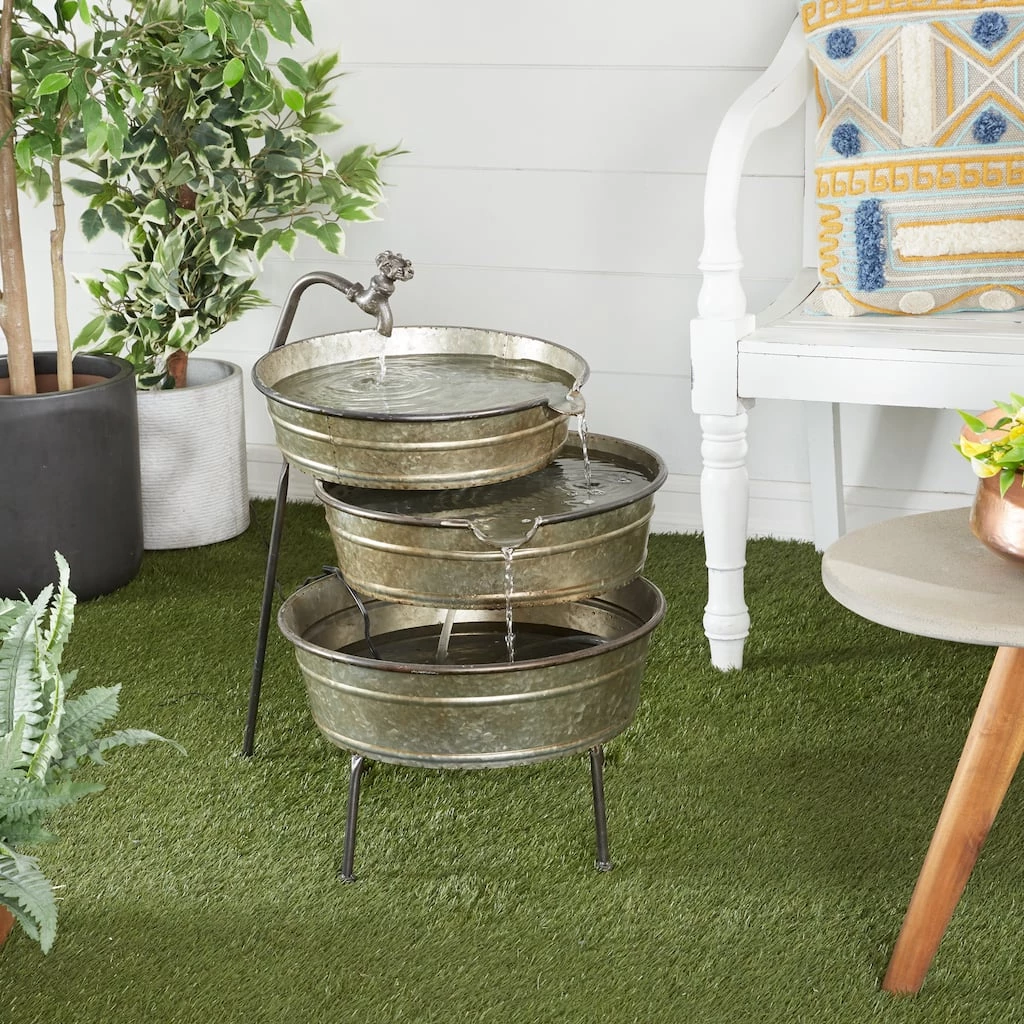 Best Pirce π Grey Iron Farmhouse Fountain, 26" x 30" x 21" by Ivory and Iris π 11 Best Pirce π Grey Iron Farmhouse Fountain, 26" x 30" x 21" by Ivory and Iris π - Image 11