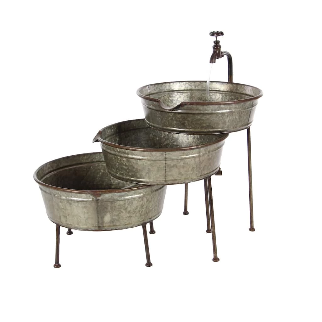 Best Pirce π Grey Iron Farmhouse Fountain, 26" x 30" x 21" by Ivory and Iris π 4 Best Pirce π Grey Iron Farmhouse Fountain, 26" x 30" x 21" by Ivory and Iris π - Image 4