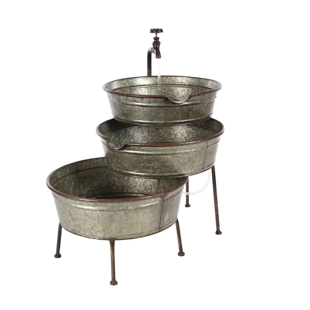 Best Pirce π Grey Iron Farmhouse Fountain, 26" x 30" x 21" by Ivory and Iris π 5 Best Pirce π Grey Iron Farmhouse Fountain, 26" x 30" x 21" by Ivory and Iris π - Image 5