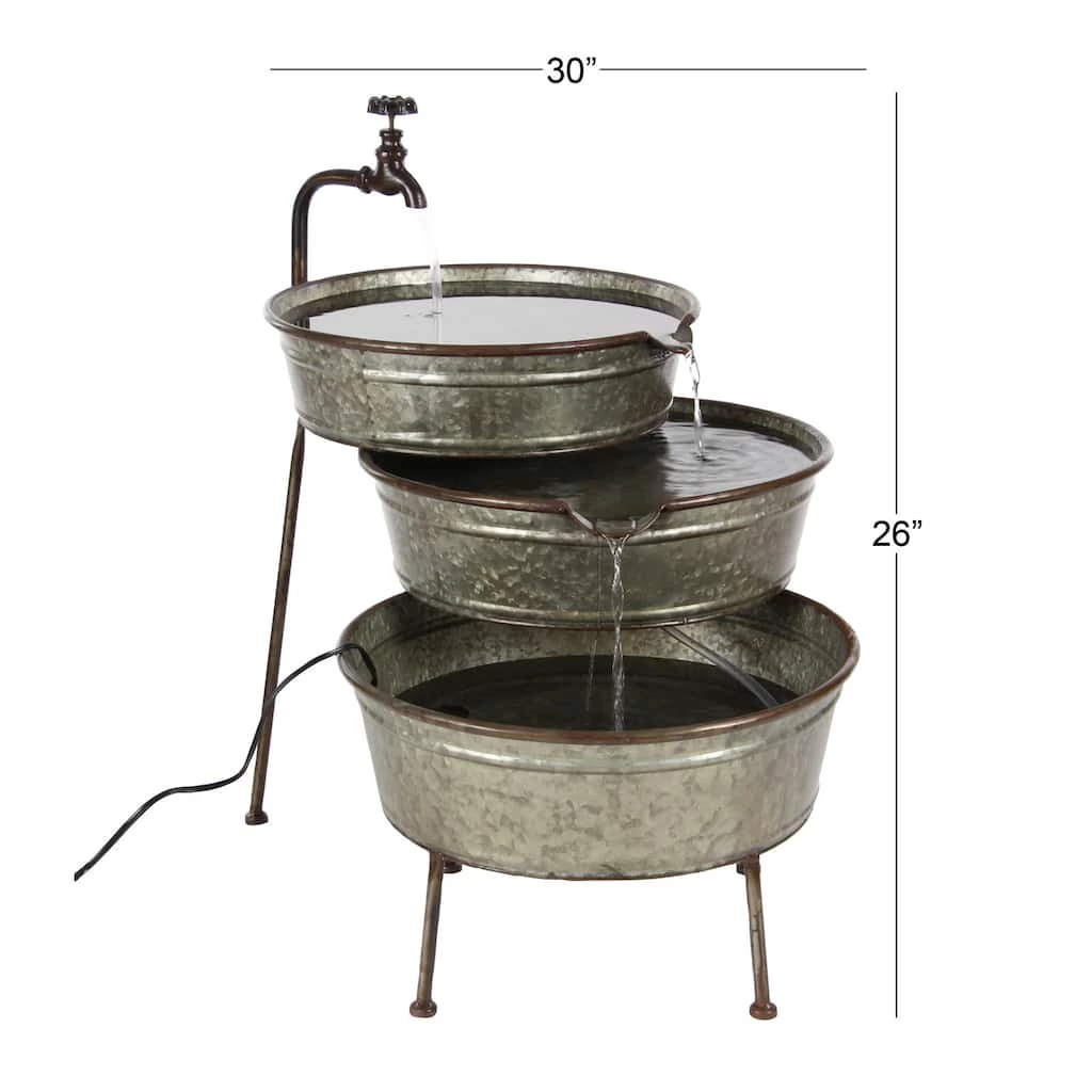 Best Pirce π Grey Iron Farmhouse Fountain, 26" x 30" x 21" by Ivory and Iris π 9 Best Pirce π Grey Iron Farmhouse Fountain, 26" x 30" x 21" by Ivory and Iris π - Image 9