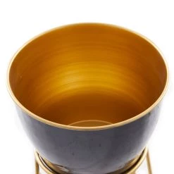 Deals 🧨 Set of 2 Black Iron Modern Planter, 11" x 10" x 10" by Ivory and Iris 🧨 -Cheap Ivory and Iris Store D508346S 4