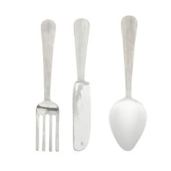 Best deal β€οΈ Set of 3 Silver Aluminum Contemporary Wall Decor, 1" x 23" x 3" by Ivory and Iris π