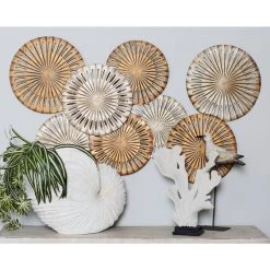 New 🔥 Beige iron Rustic Wall Decor, 28" x 1" x 46" by Ivory and Iris 😉 -Cheap Ivory and Iris Store D509761S 8