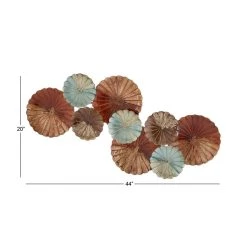 Buy 😍 Brown Tin Rustic Floral Wall Decor, 44" x 20" by Ivory and Iris 🤩 -Cheap Ivory and Iris Store D509764S 10