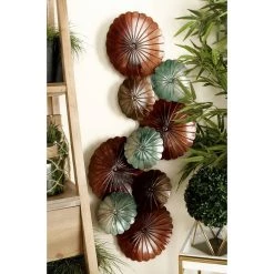 Buy 😍 Brown Tin Rustic Floral Wall Decor, 44" x 20" by Ivory and Iris 🤩 -Cheap Ivory and Iris Store D509764S 11