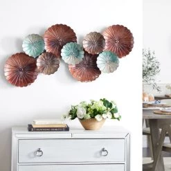 Buy 😍 Brown Tin Rustic Floral Wall Decor, 44" x 20" by Ivory and Iris 🤩 -Cheap Ivory and Iris Store D509764S 12