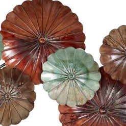 Buy 😍 Brown Tin Rustic Floral Wall Decor, 44" x 20" by Ivory and Iris 🤩 -Cheap Ivory and Iris Store D509764S 3