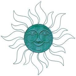 Deals 😍 Turquoise Metal Eclectic Wall Decor, 30" by Ivory and Iris 👏 -Cheap Ivory and Iris Store D509765S 5