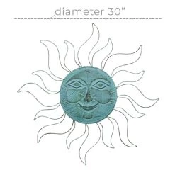 Deals 😍 Turquoise Metal Eclectic Wall Decor, 30" by Ivory and Iris 👏 -Cheap Ivory and Iris Store D509765S 6