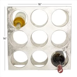 Discount β¨ Silver Aluminum Contemporary Wine Rack, 16" x 16" x 8" by Ivory and Iris π 10 Discount β¨ Silver Aluminum Contemporary Wine Rack, 16" x 16" x 8" by Ivory and Iris π -Cheap Ivory and Iris Store D509779S 5