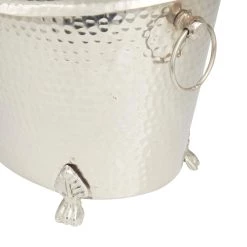 Best Sale ⌛ Silver Aluminum Traditional Wine Holder, 11" x 16" x 12" by Ivory and Iris ❤️ -Cheap Ivory and Iris Store D509780S 3