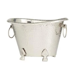 Budget 🎉 Silver Aluminum Traditional Wine Holder, 9" x 14" x 11" by Ivory and Iris 🥰