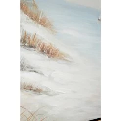 Best Pirce 🥰 Blue Coastal Beach Canvas Wall Art, 40" x 40" by Ivory and Iris 🤩 -Cheap Ivory and Iris Store D509792S 5