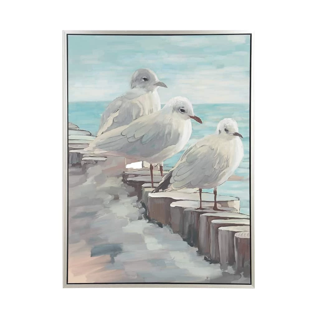 Brand new π White Coastal Birds Canvas Wall Art, 47" x 36" by Ivory and Iris 𧨠1 Brand new π White Coastal Birds Canvas Wall Art, 47" x 36" by Ivory and Iris π§¨