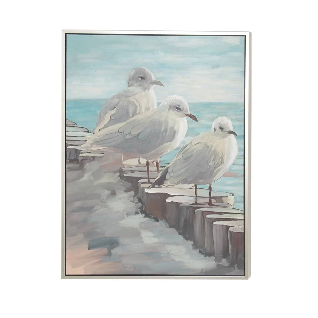 Brand new π White Coastal Birds Canvas Wall Art, 47" x 36" by Ivory and Iris 𧨠2 Brand new π White Coastal Birds Canvas Wall Art, 47" x 36" by Ivory and Iris 𧨠- Image 2
