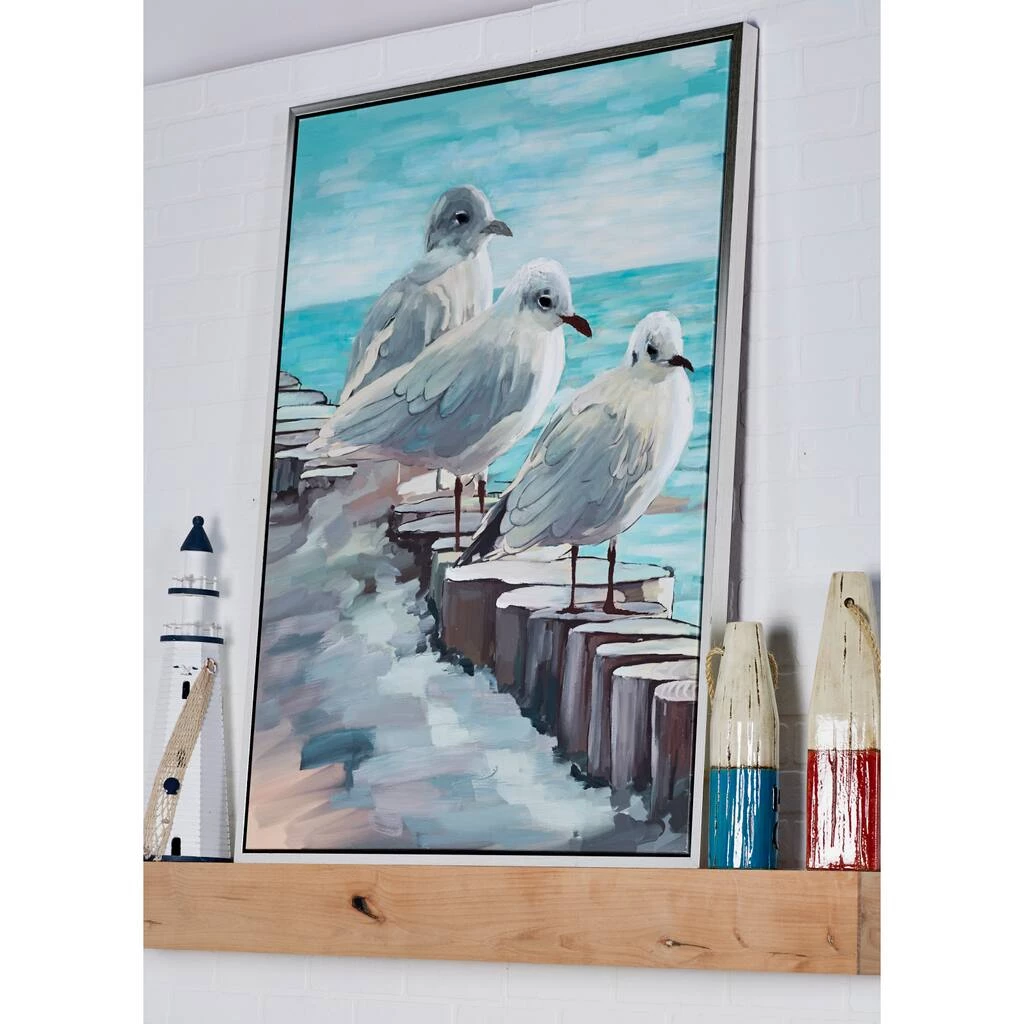Brand new π White Coastal Birds Canvas Wall Art, 47" x 36" by Ivory and Iris 𧨠8 Brand new π White Coastal Birds Canvas Wall Art, 47" x 36" by Ivory and Iris 𧨠- Image 8