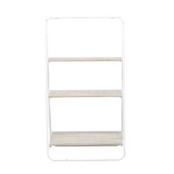Wholesale 🌟 White Iron Farmhouse Shelving Unit, 36" x 13" x 20" by Ivory and Iris 🎁 -Cheap Ivory and Iris Store D509845S 6
