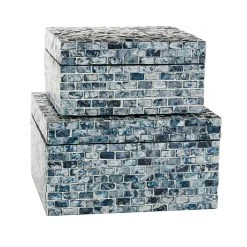 Wholesale ❤️ Blue 👩 Mother of Pearl Coastal Box Set by Ivory and Iris 👍