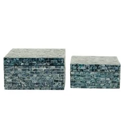 Wholesale ❤️ Blue 👩 Mother of Pearl Coastal Box Set by Ivory and Iris 👍 -Cheap Ivory and Iris Store D510867S 4