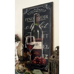 Best reviews of 🔥 Set of 2 Black Linen Traditional Wine Wall Art, 20" x 39" by Ivory and Iris ❤️ -Cheap Ivory and Iris Store D510873S 10