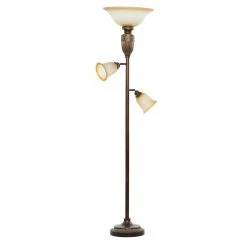 Top 10 π€© Brown Glass Traditional Floor Lamp, 70" x 19" by Ivory and Iris π