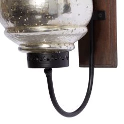 Wholesale 😉 Brown Mango Wood Traditional Candle Wall Sconce, 21" x 9" x 4" by Ivory and Iris 😀 -Cheap Ivory and Iris Store D510900S 5