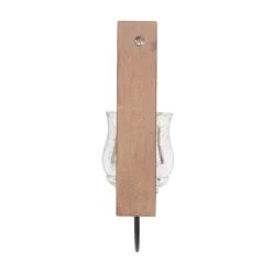 Wholesale 😉 Brown Mango Wood Traditional Candle Wall Sconce, 21" x 9" x 4" by Ivory and Iris 😀 -Cheap Ivory and Iris Store D510900S 6