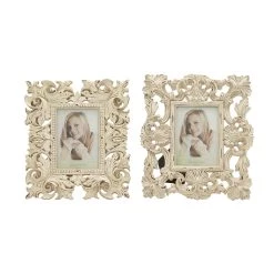 Flash Sale 👏 2 Pack White Polystone Traditional 9" x 11" Frames by Ivory and Iris ⭐