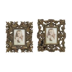 Promo ⭐ 2 Pack Gold Polystone Traditional 4" x 6" Frames by Ivory and Iris 🧨