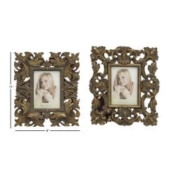 Promo ⭐ 2 Pack Gold Polystone Traditional 4" x 6" Frames by Ivory and Iris 🧨 -Cheap Ivory and Iris Store D510904S 10