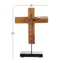 Discount 🎉 Brown Teak Wood Eclectic Style Table Decor 22" x 15" x 6" by Ivory and Iris ✔️ -Cheap Ivory and Iris Store D511224S 7