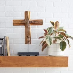 Discount 🎉 Brown Teak Wood Eclectic Style Table Decor 22" x 15" x 6" by Ivory and Iris ✔️ -Cheap Ivory and Iris Store D511224S 8