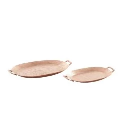 Buy π Set of 2" Bronze Aluminum Rustic Tray, 3" x 27" x 16" by Ivory and Iris βοΈ