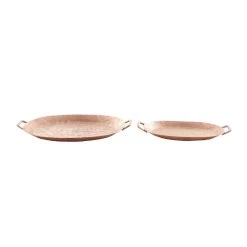 Buy 😍 Set of 2" Bronze Aluminum Rustic Tray, 3" x 27" x 16" by Ivory and Iris ✔️ -Cheap Ivory and Iris Store D511419S 5