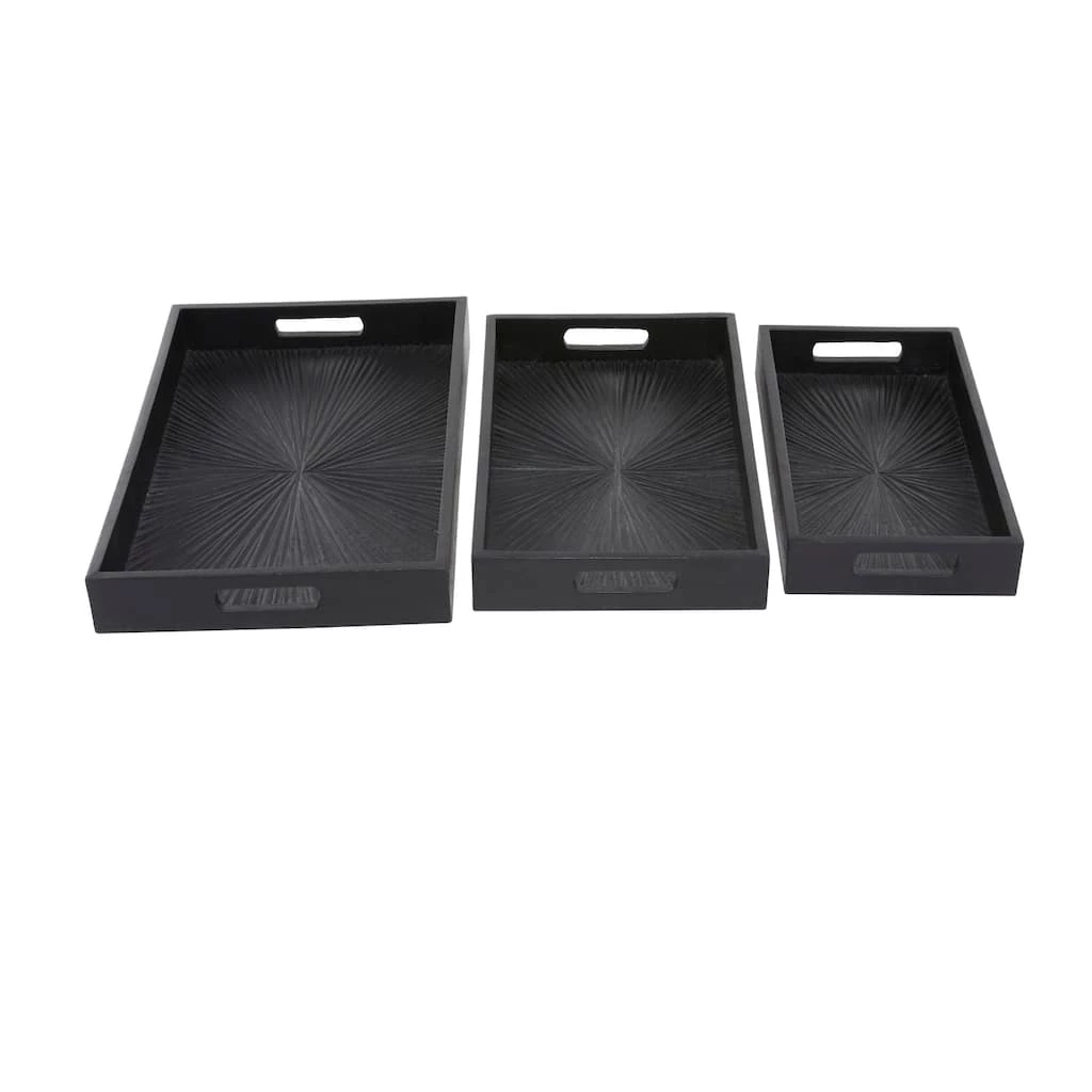Best reviews of ⌛ Set of 3" Black Wood Contemporary Trays, 3" x 16" x 10" by Ivory and Iris ✨ 1 Best reviews of ⌛ Set of 3" Black Wood Contemporary Trays, 3" x 16" x 10" by Ivory and Iris ✨